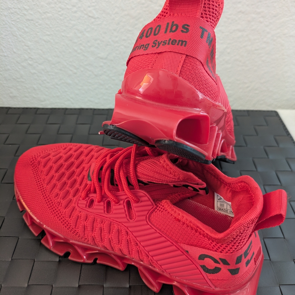 Women's Red Athletic Sneakers, Performance Running Shoes - BRAND NEW!